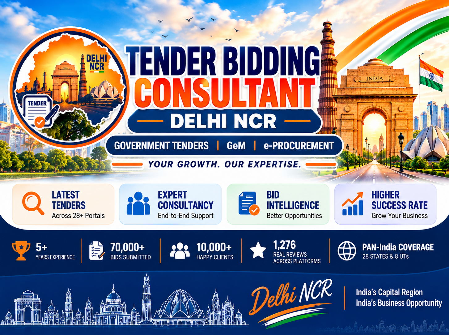 Tender Bidding Consultant Delhi NCR for government tender bidding and GeM consultancy